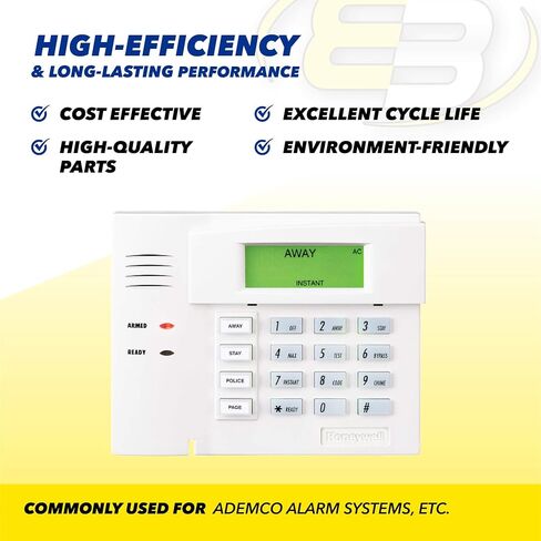 بطارية exell 7.2v 1000mAh استبدال البطارية الاحتياطية NICD متوافقة مع أنظمة إنذار الأمان Honeywell K10145x10 ، Lynx Lynxrchkit-Sclynxrchkithc ، 55026089 ، 781410403291 ، NIC1247 Walynx-Rchb-Sc in Saudi Arabia
