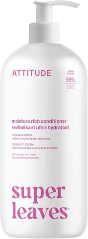 ATTITUDE Hair Conditioner, Plant and Mineral-Based Ingredients, Vegan and Cruelty-free Beauty and Personal Care Products, Moisture Rich, Quinoa & Jojoba, 32 Fl Oz in Saudi Arabia