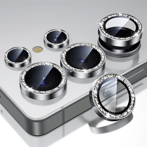 ESR لـ Samsung Galaxy S25 Ultra Camera Lens Protector ، حماة العدسات الفردية ، الزجاج المتقلب للغاية مع تحوّل الألومنيوم ، ودود الحالات ، ومجموعة واحدة ، فضية بريق in Saudi Arabia