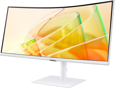 Samsung View Finity S6 S65TC 34 "Ultra-WQHD VA Monitor مع HDR10 ، AMD FreeSync ، Anti Glare ، Flicker Free ، Vesa Mount (100mm) ، DisplayPort & Dockztorm USB Port Expander ، White (LS34C654Tanxgo) in Kuwait