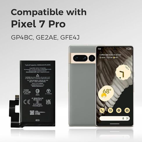 بطارية GMF5Z جديدة متوافقة مع Pixel 7 Pro ، مع مجموعة أدوات التعليمات و DIY in Kuwait