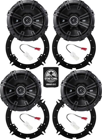 مكبرات الصوت Kicker 6.75 بوصة لـ Kia Optima 2011-2015 ترقية - 4 حزمة من سلسلة DS مع محولات وتسخير ، Coxaxial 6 3/4 Audio Audio Mount و Gack Door Speaker DSC6704 ، 43DSC6704 in Saudi Arabia