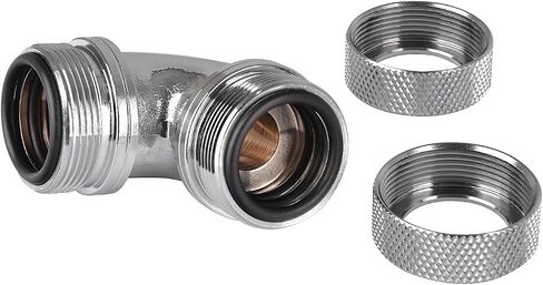 Thermaltake Pacific 16 Mm G1/4 Petg Tube 90 Degree ضغط مزدوج OD - Chrome in Saudi Arabia