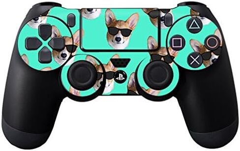 MightySkins Skin Compatible with Sony PS4 Controller - Cool Corgi | Protective, Durable, and Unique Vinyl Decal wrap Cover | Easy to Apply, Remove, and Change Styles | Made in The USA in Saudi Arabia