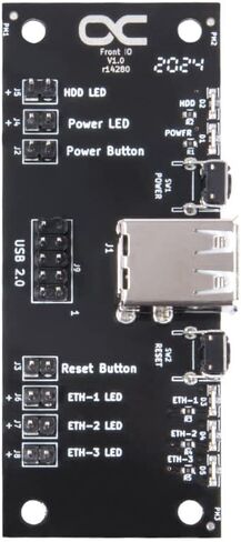 Alphacool Front I/O-Panel with USB 2.0 and Cable Kit for Server Cases in Saudi Arabia