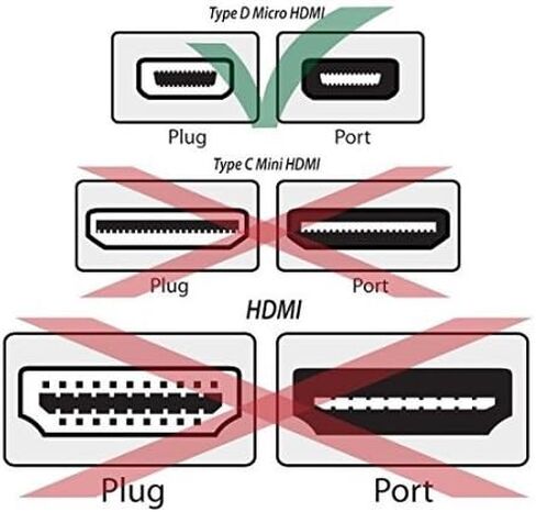 Synergy Digital Camera HDMI Cable, Compatible with Nikon Coolpix S32 Digital Camera, 5 Ft. High Definition Micro HDMI (Type D) to HDMI (Type A) HDMI Cable in Saudi Arabia