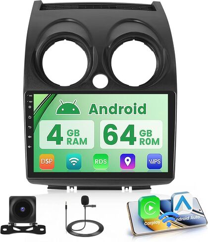 8core 4+64G-CAR Radio for Nissan Rogue Sport Qashqai 2006-2016-Android 15 Car Stereo with carplay wireless Android Auto-9 '' 1280*720 IPS Touch Screen Radio for Rogue Sport مع Bluetooth 5.0 DSP SWC in Kuwait