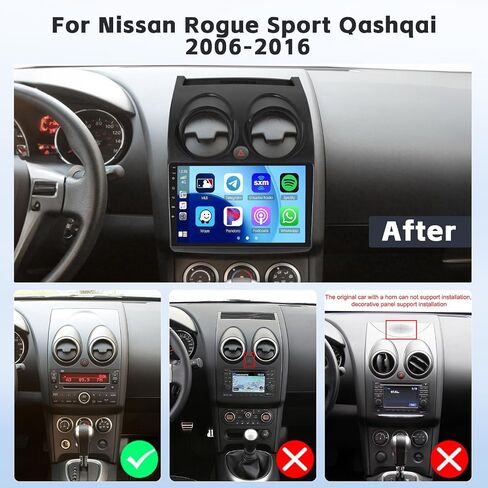 8core 4+64G-CAR Radio for Nissan Rogue Sport Qashqai 2006-2016-Android 15 Car Stereo with carplay wireless Android Auto-9 '' 1280*720 IPS Touch Screen Radio for Rogue Sport مع Bluetooth 5.0 DSP SWC in Kuwait