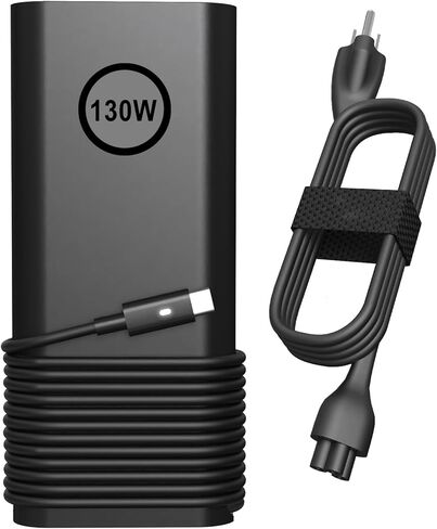 130W ETL USB Type C Captop Charger متوافق مع Dell XPS 15 17 9500 9510 9520 9530 9700 9710 9720 2IN1 ، Precision 5550 5560 5530 5570 5470 5480 5760 ، Latitud in Kuwait