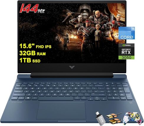 HP VICTUS 15 Gaming Labtop 15.6 "FHD IPS Anti-Glare 144Hz Intel 8-Core I5-12450H (Beat I7-11800H) in Saudi Arabia