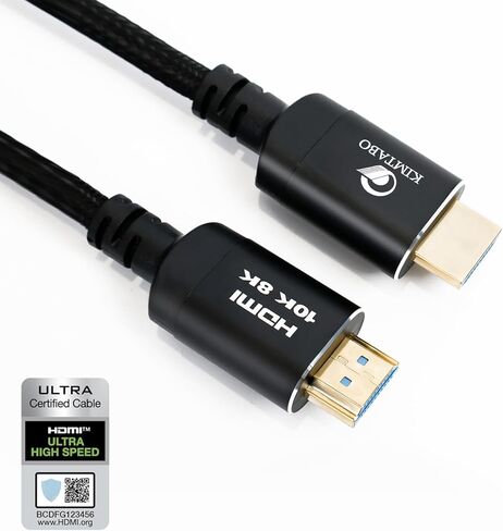 10K 8K 4K HDMI 2.1 Cable, 10 Ft 48Gbps Ultra High Speed HDMI Cable, Support 10K@30Hz 8K@60Hz 4K@120Hz, D-HDR, EARC Dolby Atmos for TV, Projector, Monitor, PS5/4, Xbox, Laptop in Kuwait