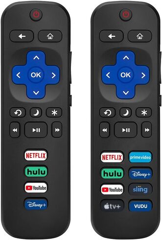 2 حزمة استبدال التحكم عن بُعد لتلفزيون Roku ، متوافق مع أجهزة تلفزيون Hisense/Tcl/Philips/Onn/Insignia Roku (وليس للعصا أو المربع أو المتحدث) in Kuwait