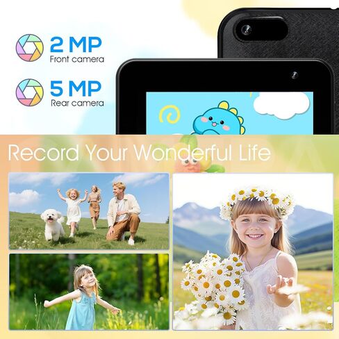 Digiland 7 Inch Kids Tablet ، Android 13 Tablet Tablet with Quad Core ، RAM 4GB+32GB ROM ، 3000MAH ، 2MP+5MP CAMERSS ، أدوات التحكم الوالدية ، مكبرات صوت مزدوجة ، WIFI ، BT 5 مع حالة مقاومة للطفل - Blue in Kuwait