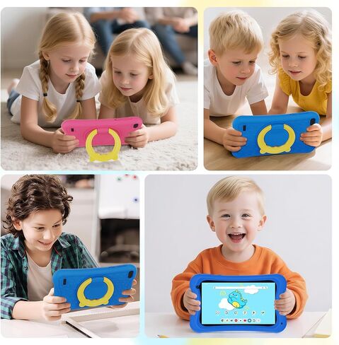Digiland 7 Inch Kids Tablet ، Android 13 Tablet Tablet with Quad Core ، RAM 4GB+32GB ROM ، 3000MAH ، 2MP+5MP CAMERSS ، أدوات التحكم الوالدية ، مكبرات صوت مزدوجة ، WIFI ، BT 5 مع حالة مقاومة للطفل - Blue in Kuwait