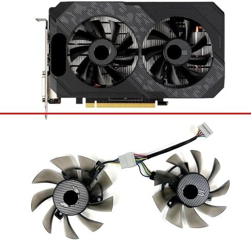Cooling 75mm FD8015U12D T128015BU GTX1660 Ti GPU Fan Compatible with GTX1660TI 1660 1650 RTX2060 TUF Gaming Graphics Card Cooler Fans in Saudi Arabia
