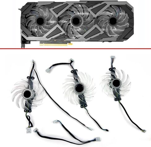 Cooling Fan Compatible with RTX 3080 3070 3080 Ti 3070 Ti EX Gamer 92MM TH9215S2H-PDB03 102MM TH1015S2H-PBA01 GPU Fan​s in Saudi Arabia
