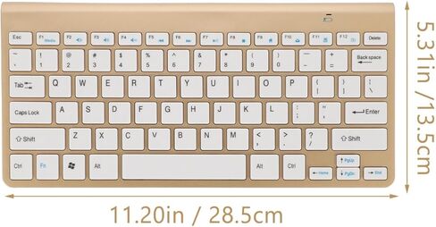 NUOBESTY Wireless Keyboard and Mouse Combo – Compact 2.4G Ergonomic Keyboard Mouse Set with USB Receiver for Computer, Laptop, Desktop, PC – Gold in Kuwait