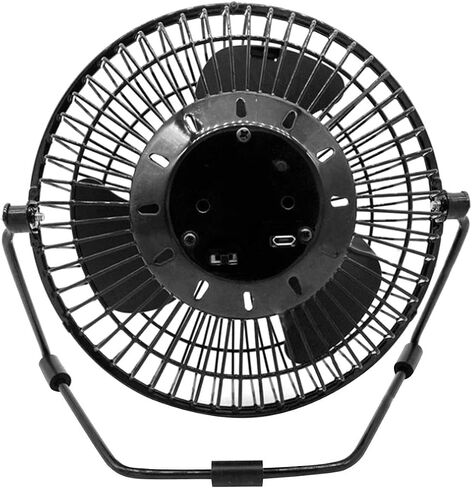 LED USB Clock Fan Desk Fan USB Real Time Fan Handheld Fans 360° Rotation Mini Portable Fan Desktop Cooling Fan for Dorm Room Home Indoor Car, Black, 4 Inch Temperature in Kuwait