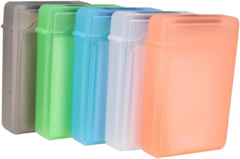 5pcs Hard Drive Protection Cases Portable Durable Plastic Storage Box with Snap Lock Design Mixed Colors for External Drop Resistance and Easy Storage Management in Saudi Arabia