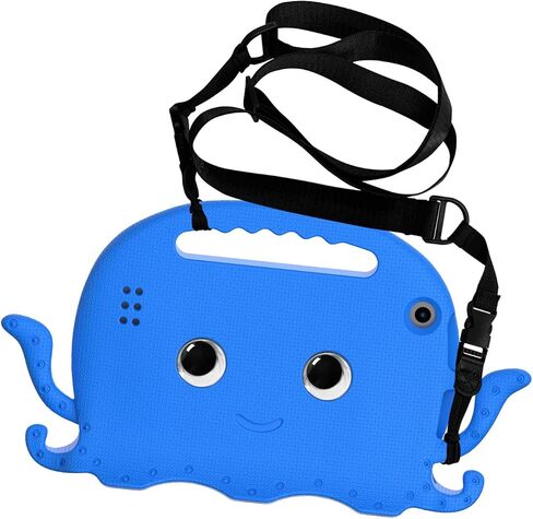 Travel on Tablet Case Compatible with Kids Compatible with Kindle Fire HD7 (2015/2017/2019) with Handle Bumper | Protective Stand Tablet Cover Compatible with Children E in Kuwait