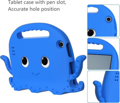 Travel on Tablet Case Compatible with Kids Compatible with Kindle Fire HD7 (2015/2017/2019) with Handle Bumper | Protective Stand Tablet Cover Compatible with Children E in Kuwait