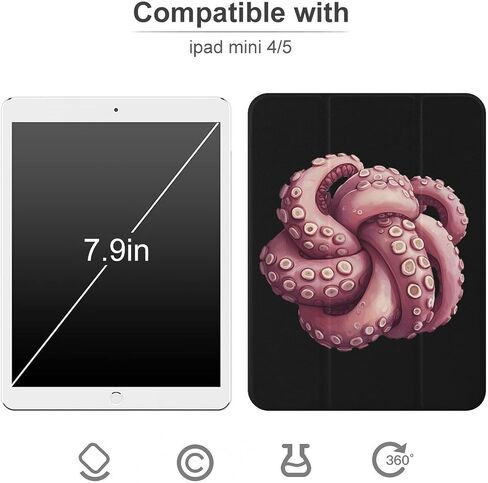 علبة عقدة مخالب مع حامل القلم رفيع الخفيف الوزن المتوافق مع iPad mini 4/5/6 mini4/5 （7.9in） in Saudi Arabia