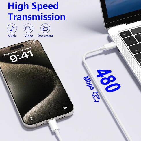 iPhone 16 15 Charger Fast Charging,20W 2Pack USB-C Wall Charger Block with 10ft&6ft Type C to USB C Cable Compatible for iPhone 16/16 Pro/16 Pro Max/16 Plus/15/15 Plus/15 Pro/15 Pro Max in Kuwait