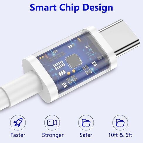 iPhone 16 15 Charger Fast Charging,20W 2Pack USB-C Wall Charger Block with 10ft&6ft Type C to USB C Cable Compatible for iPhone 16/16 Pro/16 Pro Max/16 Plus/15/15 Plus/15 Pro/15 Pro Max in Kuwait