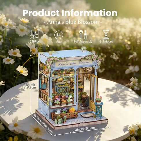 FSOLIS DIY Book Nook Kit، DIY Miniatures Kit Booknook Magic Book Nooks مع هذه الألغاز الخشبية ثلاثية الأبعاد المزخرفة لبيت الدمى لديكور الكتب، مجموعات زوايا الكتب للبالغين من الصيدلي السحري in Saudi Arabia