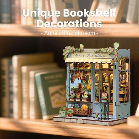 FSOLIS DIY Book Nook Kit، DIY Miniatures Kit Booknook Magic Book Nooks مع هذه الألغاز الخشبية ثلاثية الأبعاد المزخرفة لبيت الدمى لديكور الكتب، مجموعات زوايا الكتب للبالغين من الصيدلي السحري in Saudi Arabia