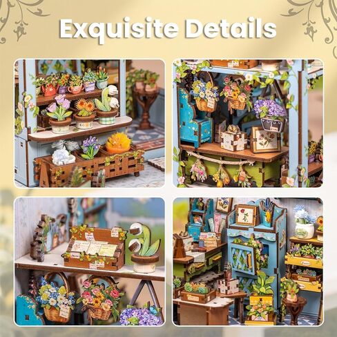 FSOLIS DIY Book Nook Kit، DIY Miniatures Kit Booknook Magic Book Nooks مع هذه الألغاز الخشبية ثلاثية الأبعاد المزخرفة لبيت الدمى لديكور الكتب، مجموعات زوايا الكتب للبالغين من الصيدلي السحري in Saudi Arabia