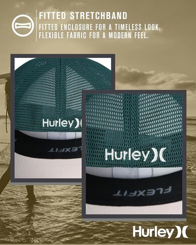 Hurley Men's Hat - Oceanside Flex Fitted Trucker Hat in Saudi Arabia