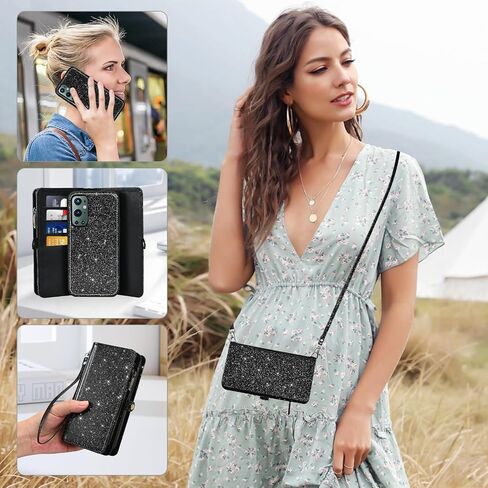 Asuwish Phone Case for OnePlus 9 Pro One Plus 9Pro 5G Zipper Wallet Cover Detachable With With Glass Glass Screen Screen Screen Strap Stern in Saudi Arabia