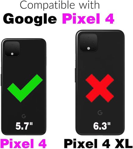 Asuwish Phone Case for Google Pixel 4 Wallet Wallet with Glass Glass Screen Protector and Card Pu Slote Slot Mobile ائتمان إكسسوارات الخلية Pixel4 Pixle in Kuwait