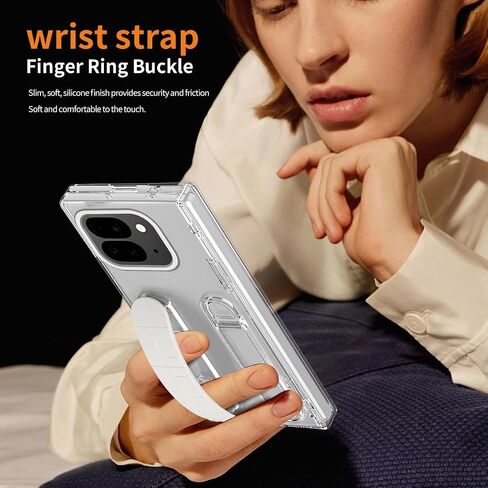Phone style Compatible with Google Pixel 10 Pro Fold Case with Wrist Strap & Stand, Full-Body Shockproof Protective Cover with Built-in Screen Protector & Hinge Protection Case for Pixel 10 Pro Fold P in Saudi Arabia