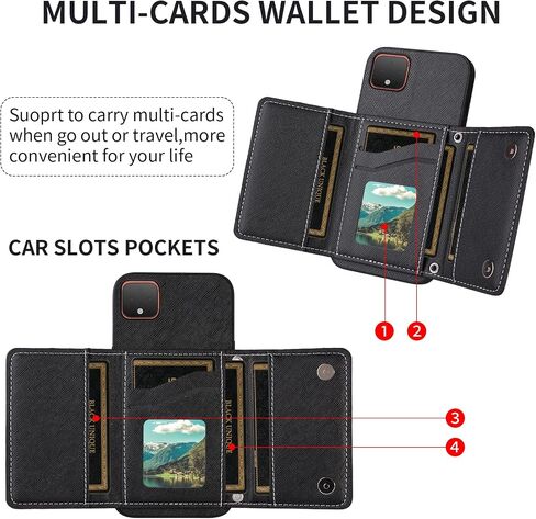 Asuwish Phone Case for Google Pixel 4 Wallet Wallet with Glass Glass Screen Protector and Card Pu Slote Slot Mobile ائتمان إكسسوارات الخلية Pixel4 Pixle in Kuwait