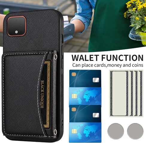 Asuwish Phone Case for Google Pixel 4 Wallet Wallet with Glass Glass Screen Protector and Card Pu Slote Slot Mobile ائتمان إكسسوارات الخلية Pixel4 Pixle in Kuwait