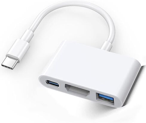 Apple USB C to HDMI Adapter for iPhone 15/16 to TV, 4K@60Hz USB-C Digital AV Multiport Adapter with PD 100W & USB3.1, MFi Certified Type C to HDMI Dongle for iPad Pro, MacBook Air/Pro (Grey) in Saudi Arabia