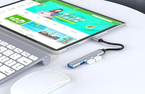 USB Hub, USB 3.0 Hub Aluminum Alloy Ultra Slim USB Splitter, Portable 4 Port USB Extender, USB Hub for Laptop, PC, MacBook, iMac, Surface Pro, Mac Pro, Flash Drive, XPS in Saudi Arabia