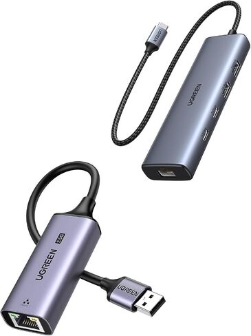 UGREEN USB إلى Ethernet Adapter 2.5GB حزمة مع محول Ethernet 5-في 1 USB C 3.2 in Saudi Arabia