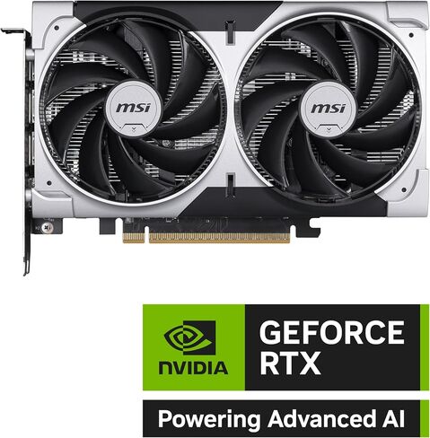 MSI Gaming RTX 5050 8G Ventus 2x OC Graphics Card (8GB GDDR6،128 بت ، الأداء القصير: 2617 MHz ، DisplayPort X3 2.1A ، HDMI 2.1B ، NVIDIA Blackwell Architecture) in Saudi Arabia