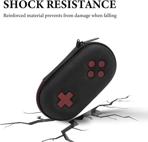 Geekria Carry Case متوافق مع 8bitdo Neogeo ، M30 ، SN30 Pro Wireless Bluetooth Controller ، حالة سفر قذيفة صلبة ، كيس تخزين متين (أسود وأحمر) in Saudi Arabia
