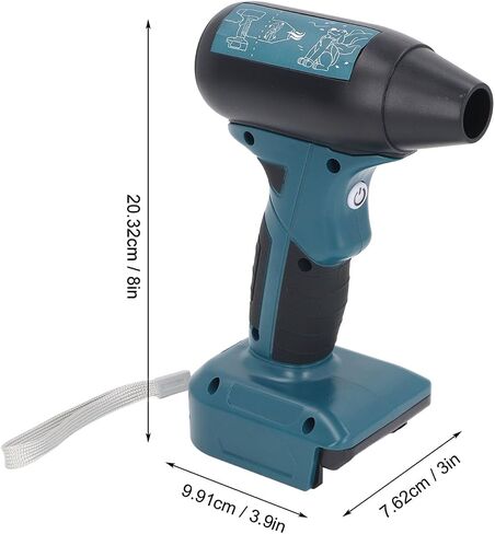 Handheld Mini Dry Mini Blower, 130000RPM Powerful 4 Speed Cordless Compressed Air Duster for BAT622 BAT609 BAT618G BAT609G BAT618 18V Battery,Blue in Saudi Arabia