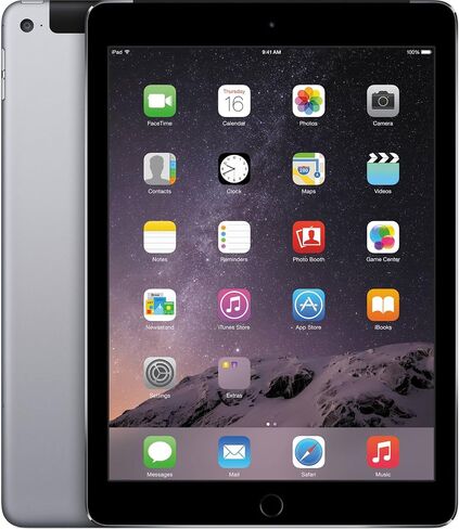 Apple iPad Air 2 MH312LL/A (128 جيجابايت ، Wi-Fi + Cellular ، Space Gray) 2014 (متجدد) in Kuwait
