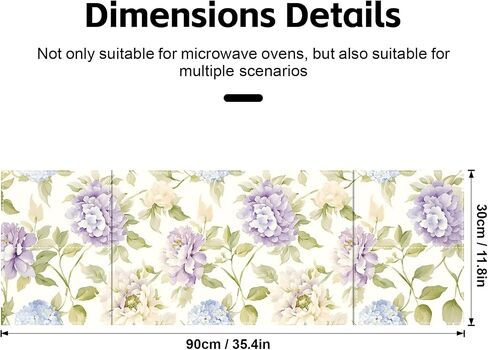 Microwave Dust Proof Cover with Autumn Leaf Pattern, Decorative Kitchen Appliance Protector for Fridge or Refrigerator, Anti-Oil Dustproof Home Decor (Z6984-1M) in Saudi Arabia