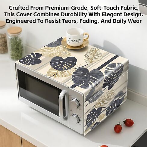Microwave Dust Proof Cover with Autumn Leaf Pattern, Decorative Kitchen Appliance Protector for Fridge or Refrigerator, Anti-Oil Dustproof Home Decor (Z6984-1M) in Kuwait