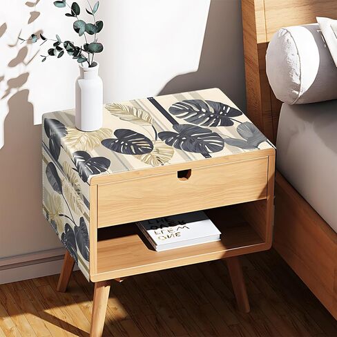 Microwave Dust Proof Cover with Autumn Leaf Pattern, Decorative Kitchen Appliance Protector for Fridge or Refrigerator, Anti-Oil Dustproof Home Decor (Z6984-1M) in Kuwait