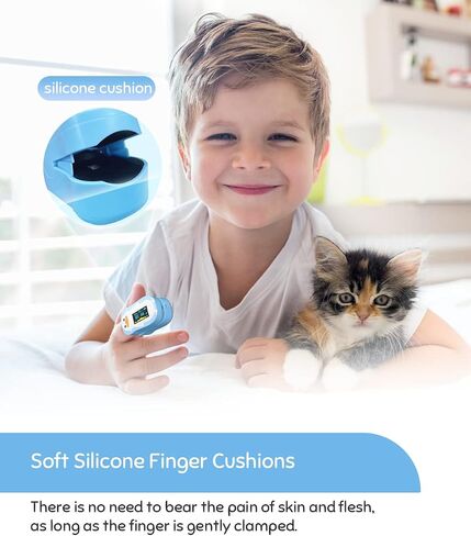 Pulse Oximeter for Kids, Vibeat Fingertip Blood Oxygen Meter with Smart Reminder for Children, Home Oximeter Finger with Pulse, Batteries & Lanyard Included, FSA/HSA Eligible, Pink in Kuwait