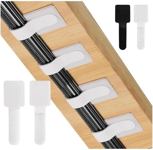 50Pcs White Convenient Data Cable Storage Adhesive Cable Organizer, Home Office Desktop Cables Tie, Wire Fixing and Organizing Tool, 28X90mm in Saudi Arabia