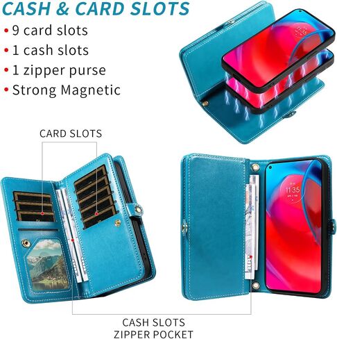 حالة الهاتف ASUWISH لـ Moto G Stylus 5G 2021 غطاء خلية قابلة للفصل مع حامية شاشة زجاجية مزودة بوقت Crossbody حزام زهرة Motorola Gstylus G5 XT2131DL نساء البنات الأرجواني in Saudi Arabia
